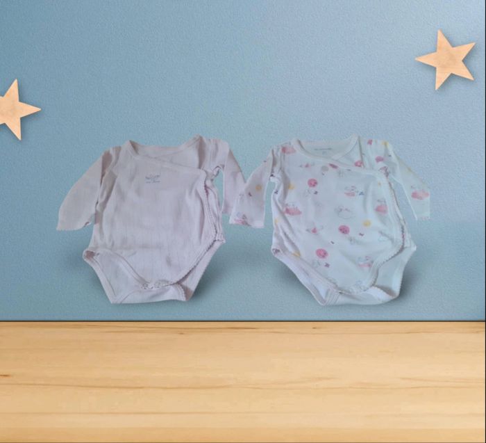 Lot de 2 bodies fille 3 mois mon premier sergent major