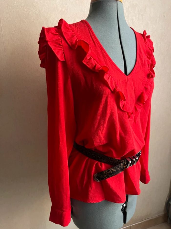 Blouse fluide volants col V T38 - photo numéro 2