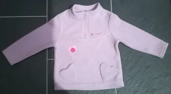 Joli pull polaire "coeurs" fille 2 ans (86 cm)