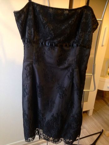 Robe noire dentelle grise grain de malice 42