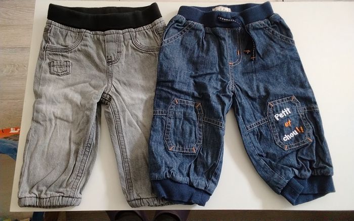Lot 2 pantalon jeans