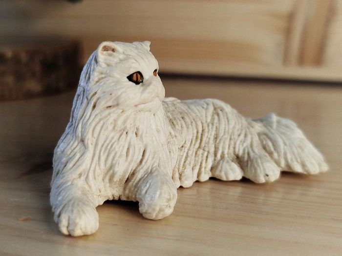 Schleich 1997 Chat a poils longs blancs Figurine Animal domestique - photo numéro 2