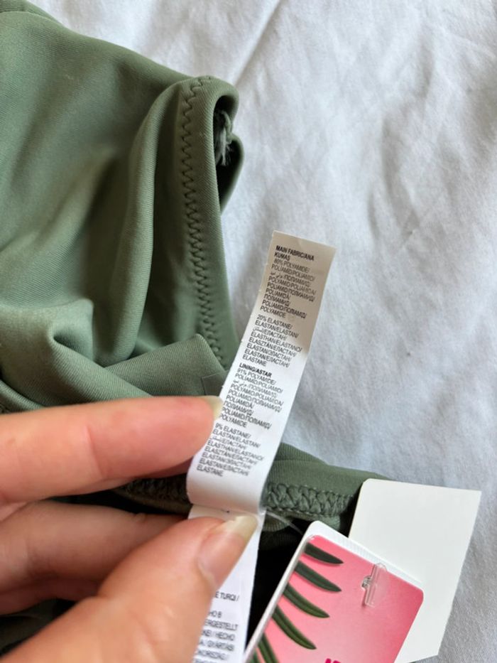 Bas de maillot de bain bikini vert militaire croisé taille S/36 Penti neuf - photo numéro 5