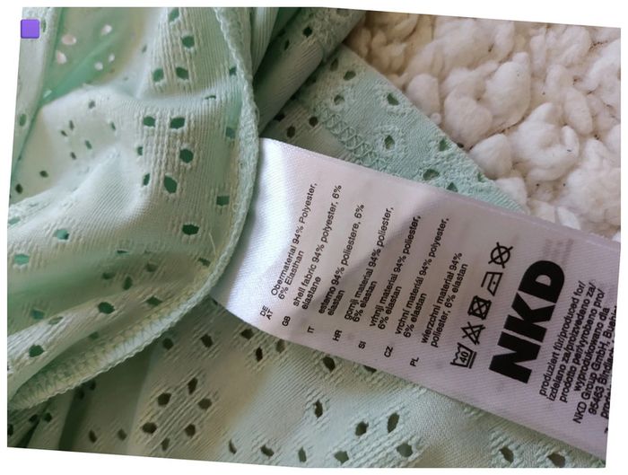 Blouse vert menthe broderie anglaise mignon cute vintage - Laura Torelli, taille XL - photo numéro 4