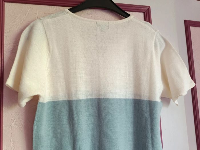 Haut bleu blanc " Paola Vialese" en T.4(42) - photo numéro 7