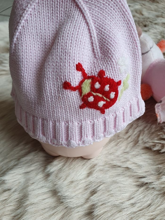Bonnet rose h&m 0/2 mois - photo numéro 2