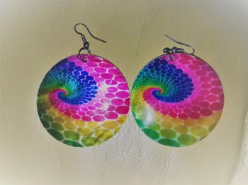 Boucles d'oreille multicolore