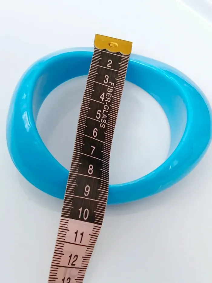 🌀 Bracelet design en acrylique bleu tendance coloré été - photo numéro 4