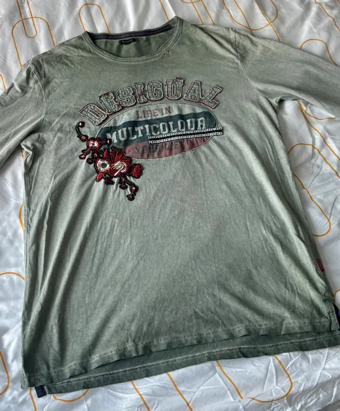 T-shirt manches longues Desigual – Taille L - photo numéro 7