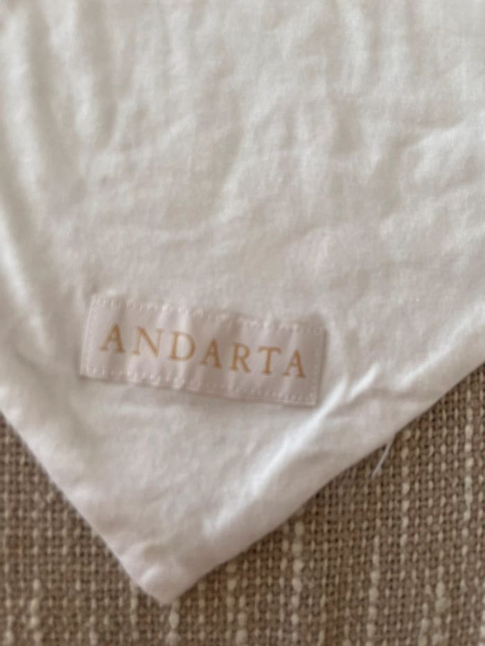 Peluche doudou plat réversible 45cm Andarta lapin blanc et rose très bon état - photo numéro 5