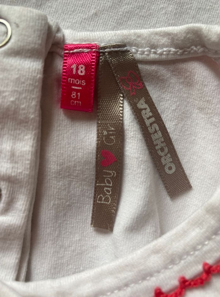 Tee-shirt col croisé avec broderie taille 18 mois - photo numéro 4