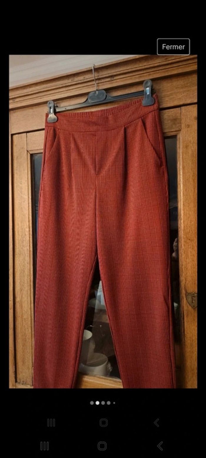 Pantalon Jaqueline de Jong rouge/noir eu M