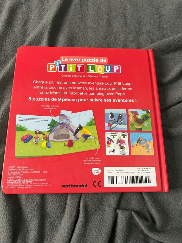 Livre puzzle p’tit loup - photo numéro 3