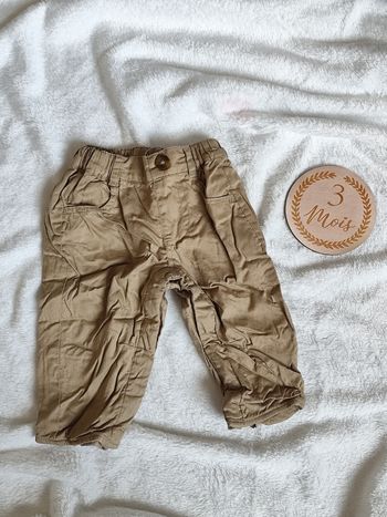 Pantalon beige, 3 mois, Verbaudet 👣