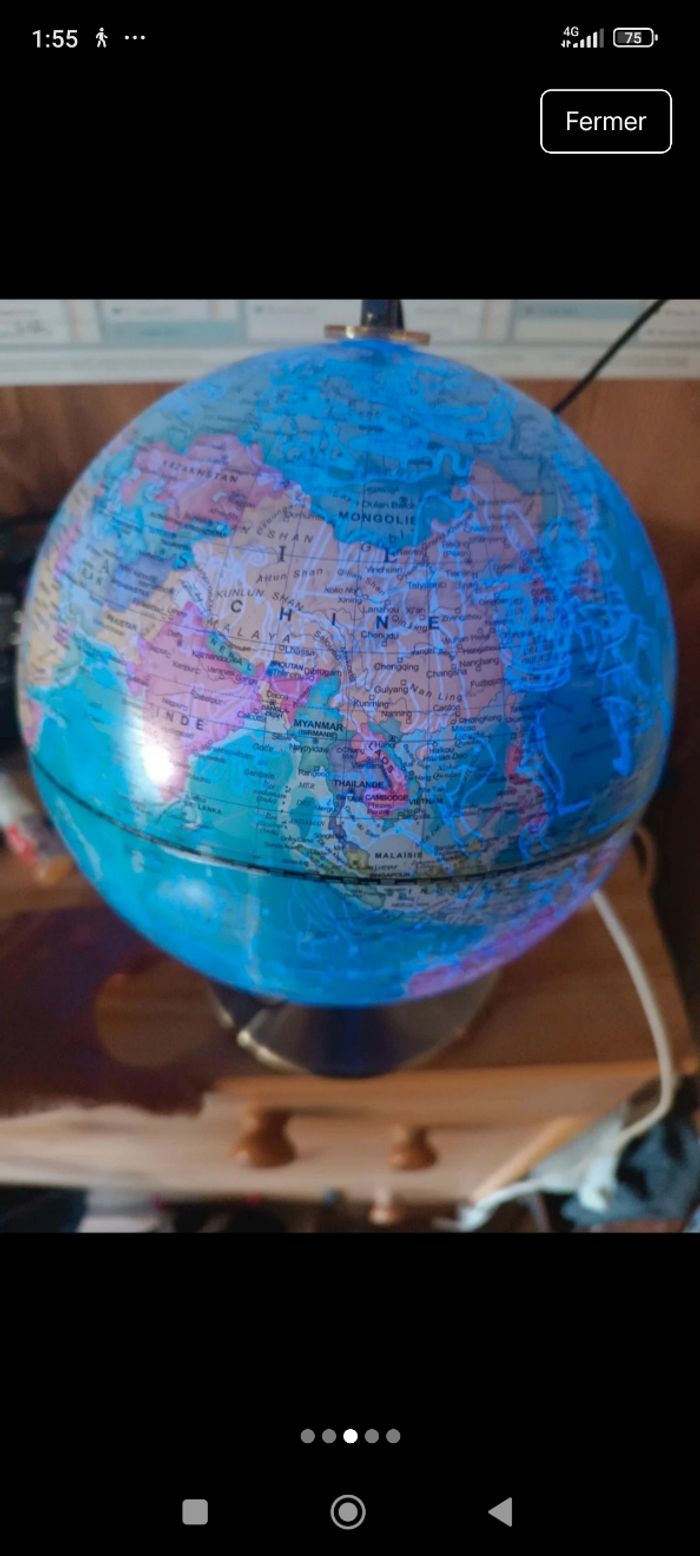 Globe terrestre lumineux tactile bulki - photo numéro 2