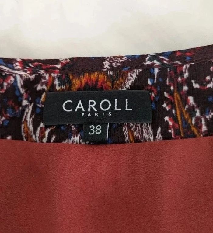 Robe en viscose et soie manches 3/4 - Caroll - taille 38 - photo numéro 4