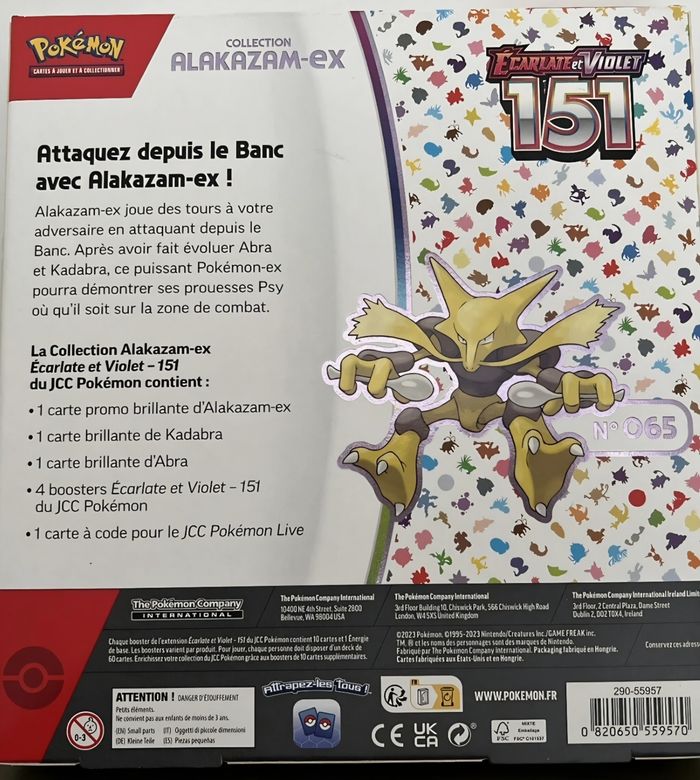 Coffret Pokemon Alakazam EX 151 - photo numéro 2