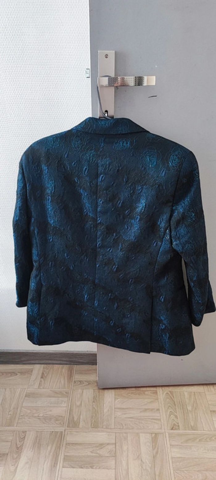 Veste costume reflets bleu - photo numéro 4
