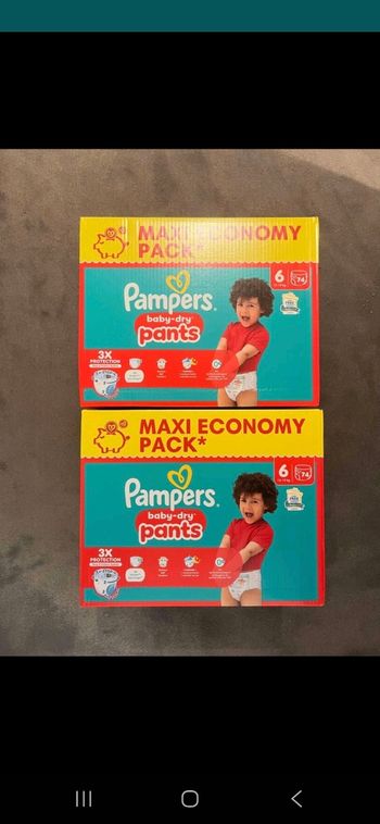 2 cartons pampers pants taille 6