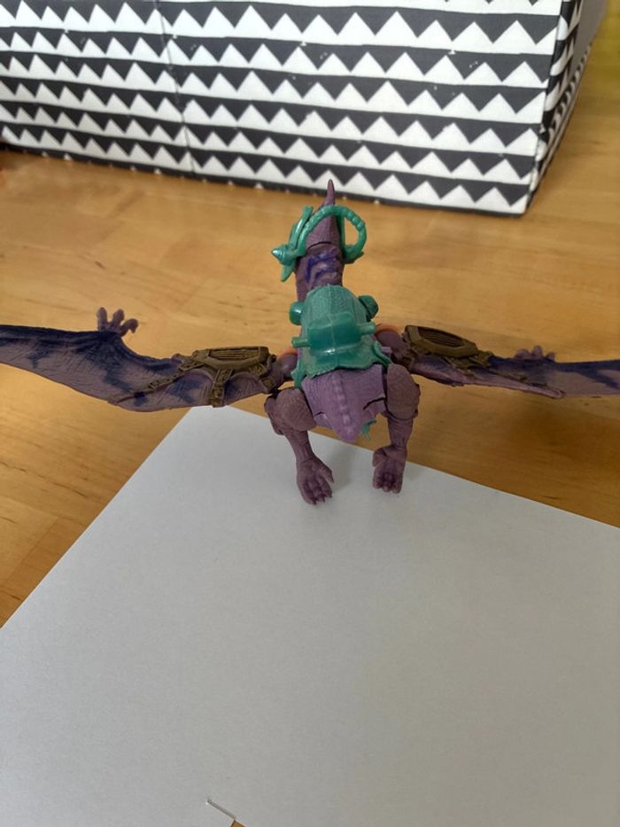 Vintage Chap Mei Beast Raider Pterodactyl Dinosaur Action Figure Purple - photo numéro 5