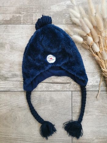 🌺Très joli Bonnet ponpom Week-end à la mer bleu marine t2