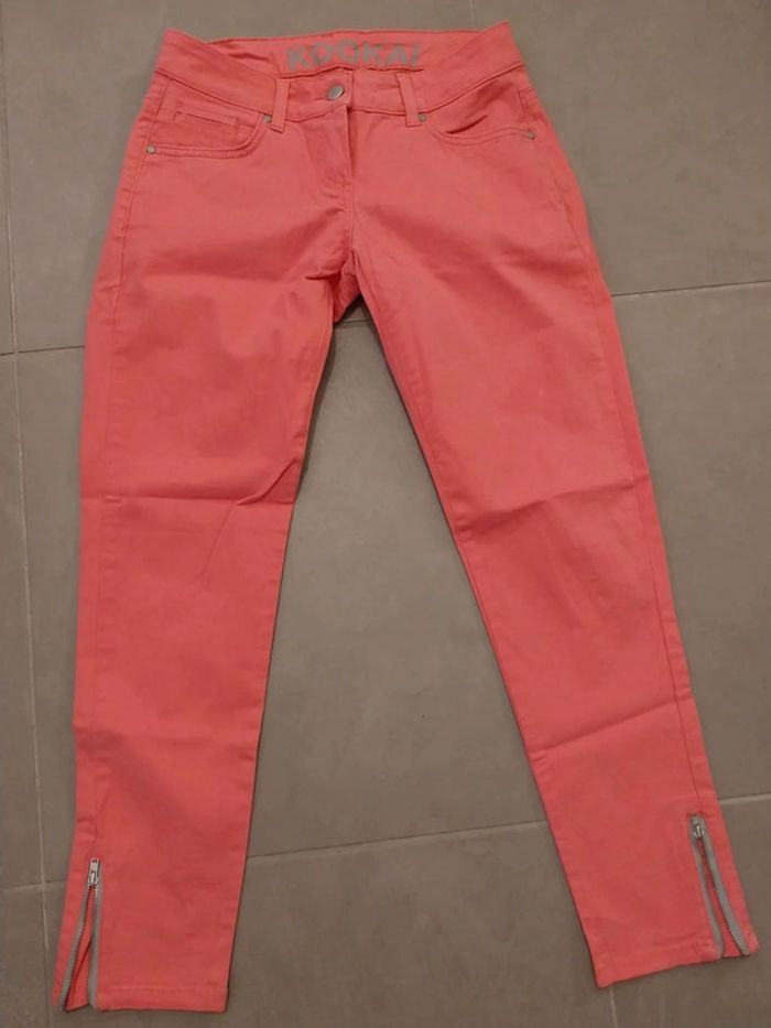 Pantalon mi mollet rose Kookai T34 - photo numéro 2