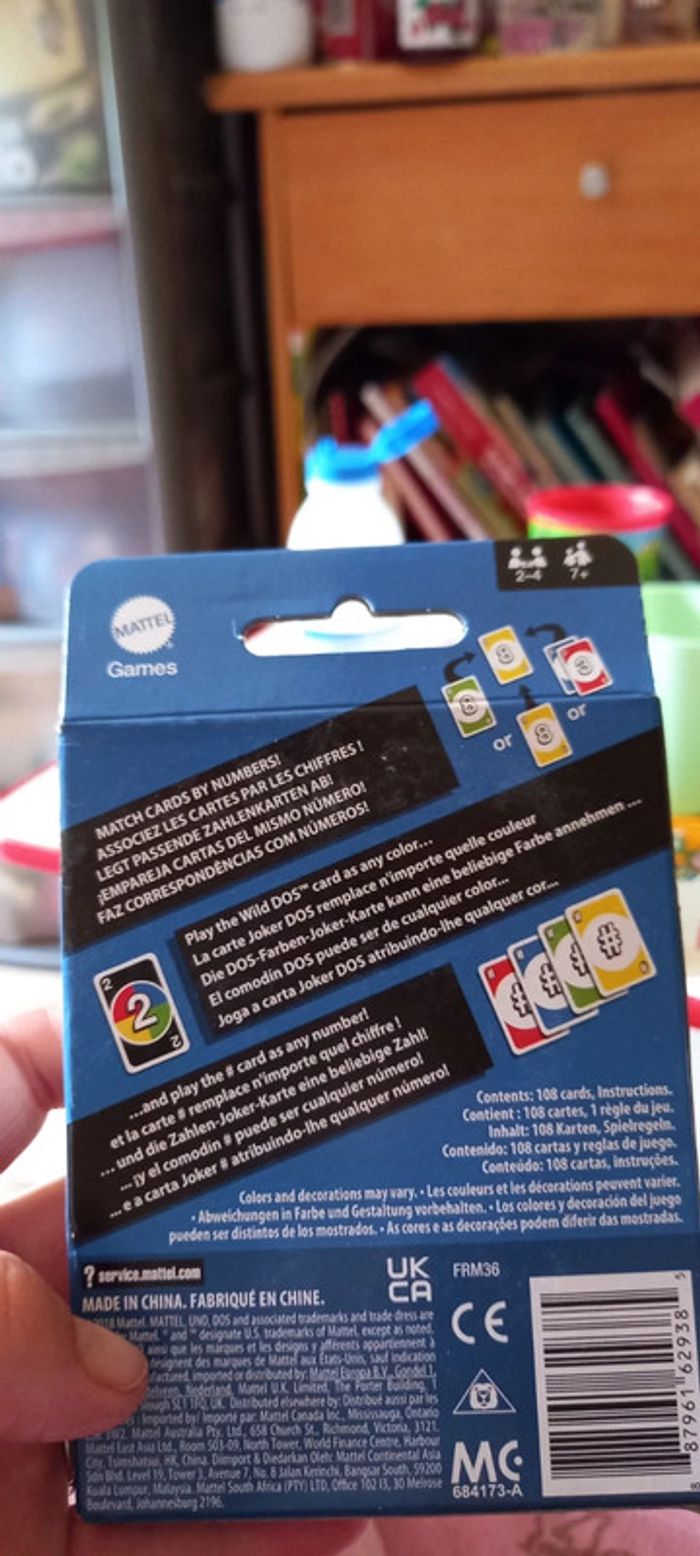 Jeux de cartes Dos dérivé du uno - photo numéro 2