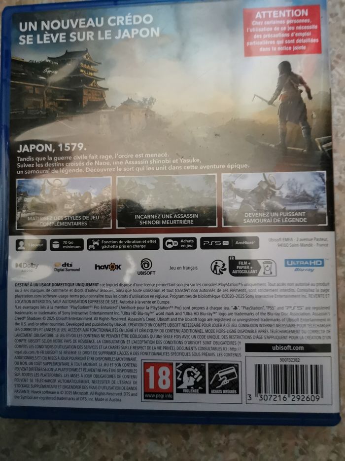 Assassin creed shadow ps5 - photo numéro 2