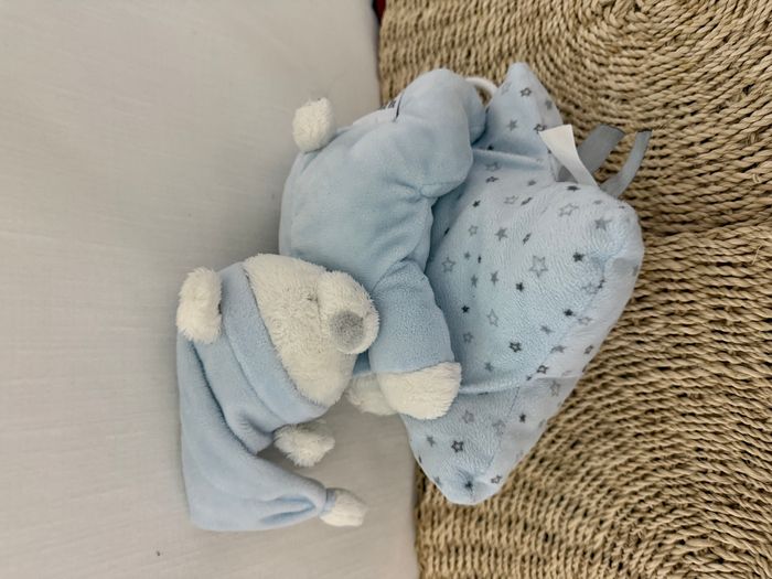 Doudou musical ours lapin blanc bleu oiseau Simba Toys NICOTOY - photo numéro 5
