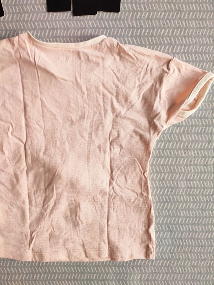 T-shirt manches courtes à effets relief pour fille – Neuf, taille 18 mois Marque : Vertbaudet - photo numéro 8