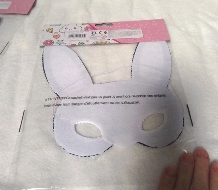 Lot de 2 masques sequins: lapin et chat noir ( vente unité possible voir annonce) - photo numéro 6