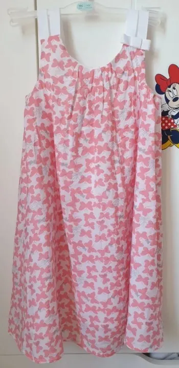 Robe été 2 ans à bretelles papillons