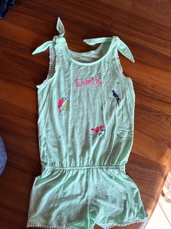 Combishort 10 ans fille courte été gemo noeud