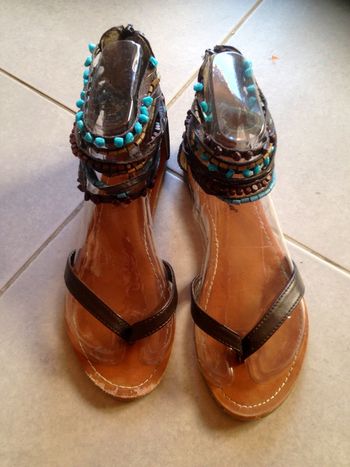 Sandales Marron bleu