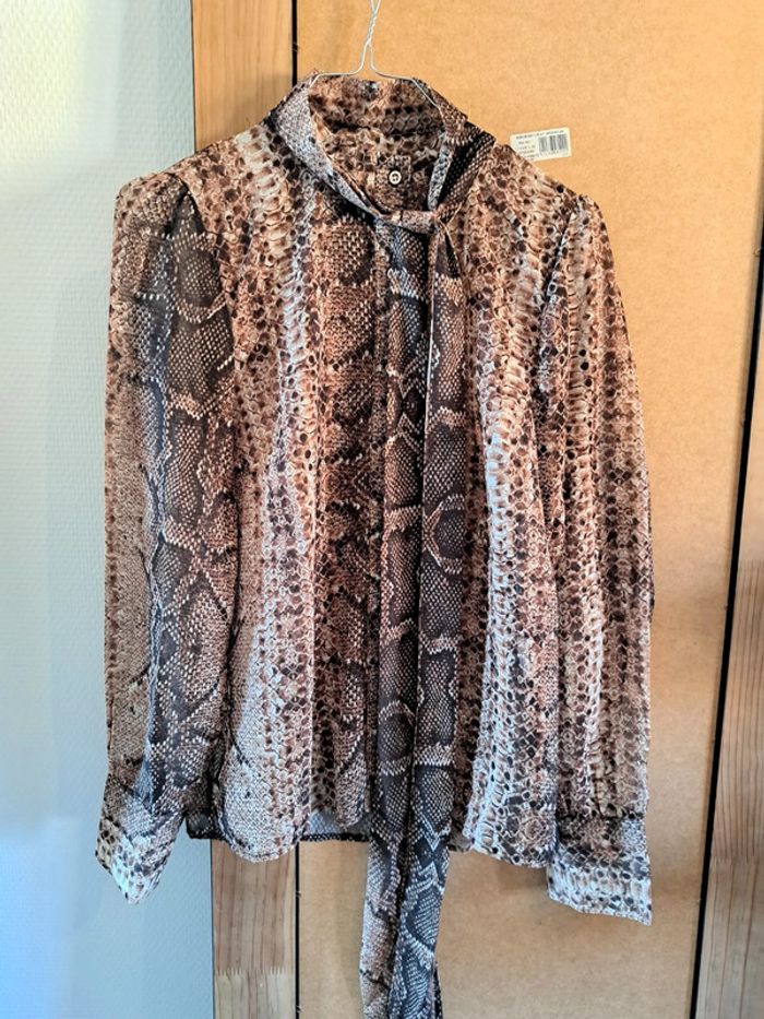 Chemisier blouse python taille S - photo numéro 2