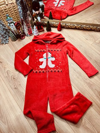 Taille 5 ans combinaison pyjama piloupilou Noël garçon Eldys rouge * pain d’épices * 🎄