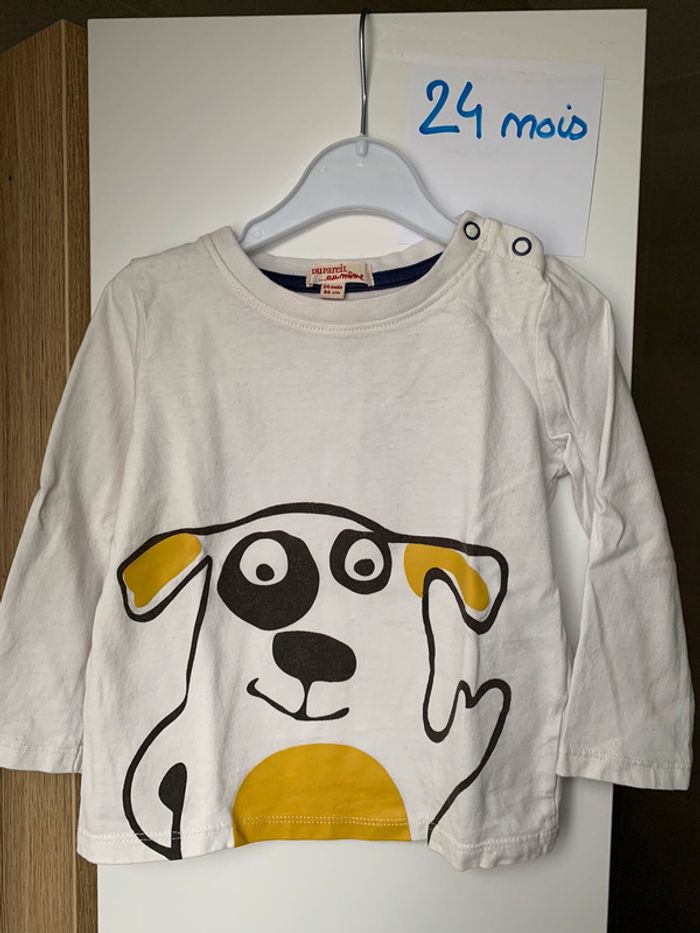 T-shirt manche longue DPAM 24 mois Très bon état