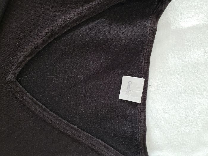 Pull léger noir col V Camaïeu - photo numéro 2