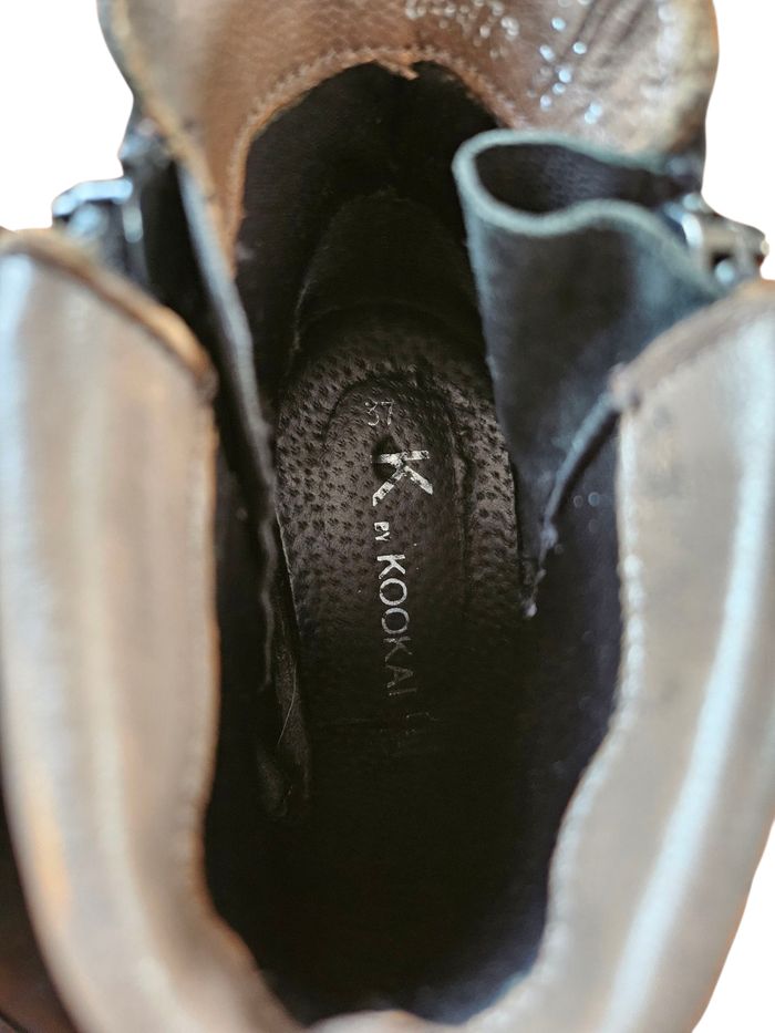 Botttines Kookai cuir noir à talon pointure 37 - photo numéro 5