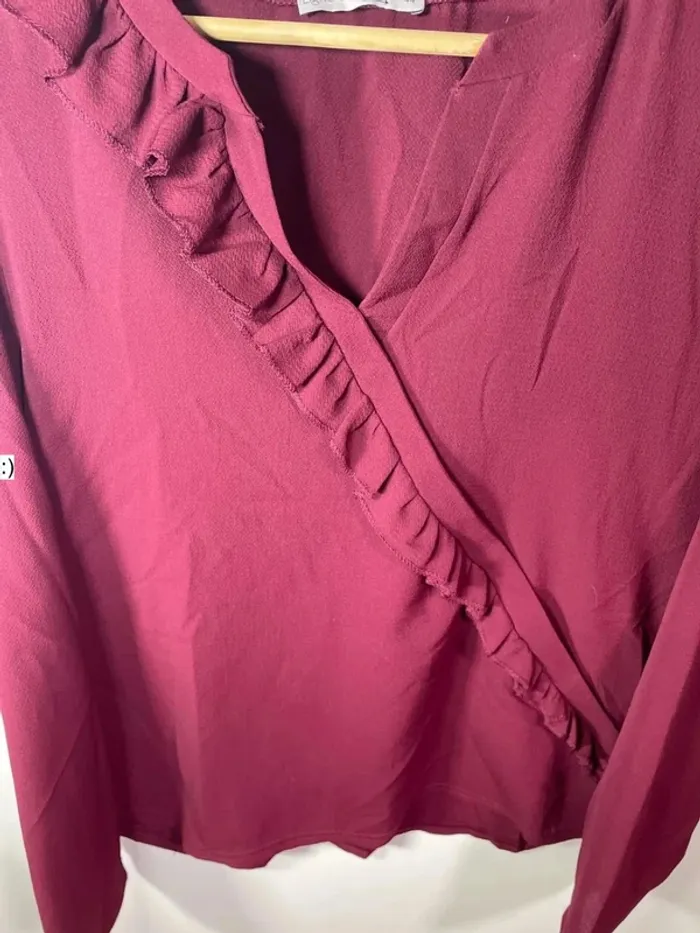 Blouse bordeaux femme taille 44 / ligne à suivre - photo numéro 5
