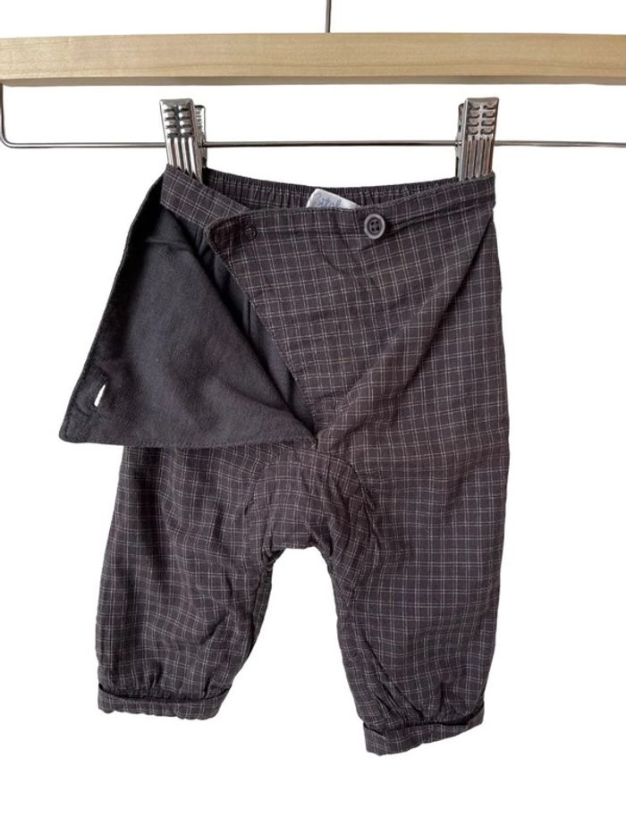 Ensemble couleur taupe, à carreaux fins - Kitchoun 3 mois (60cm) - photo numéro 6