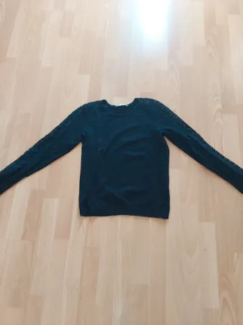 Pull camaïeu manche style dentelle