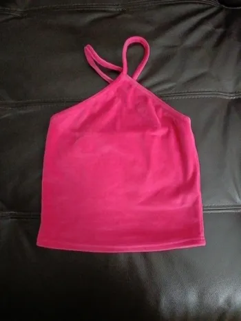 Haut velours m Undiz fushia