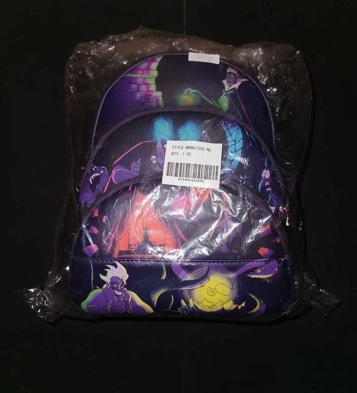 Sac à Dos Loungefly / Villains / Triple Fermeture / Glow In The Dark / Disney - photo numéro 5