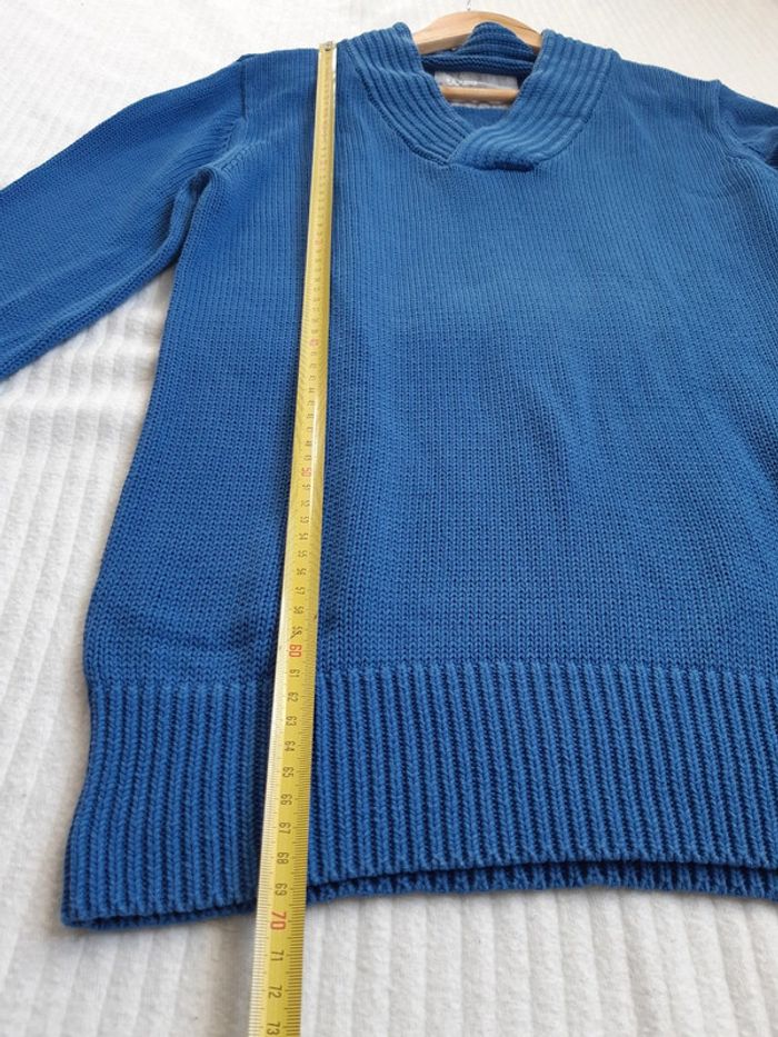 Pull bleu en maille Jules M - photo numéro 7