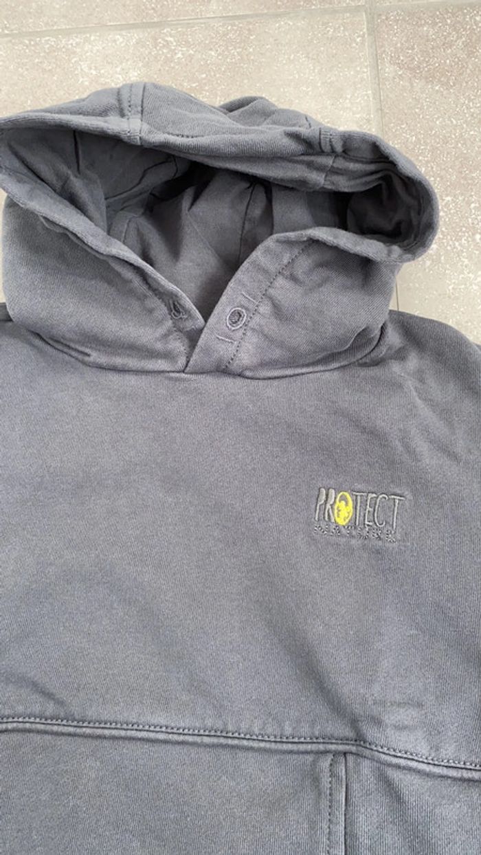 Sweat à capuche gris Kiabi 6 ans - photo numéro 2