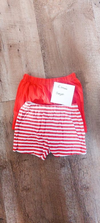 Lot de 2 short 6 mois Tissaia