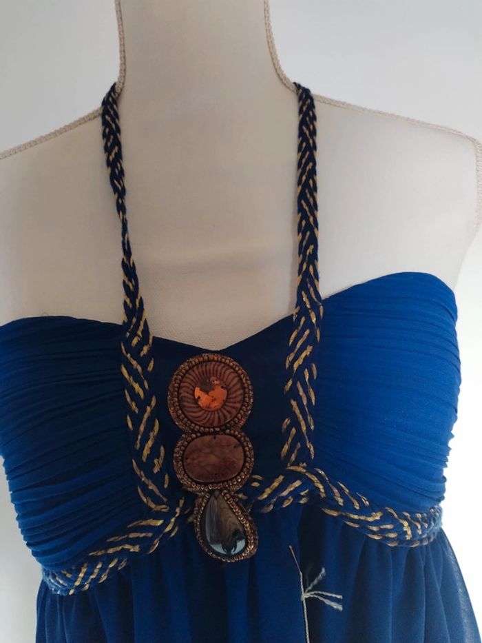 Longue Robe bleu taille unique - photo numéro 2