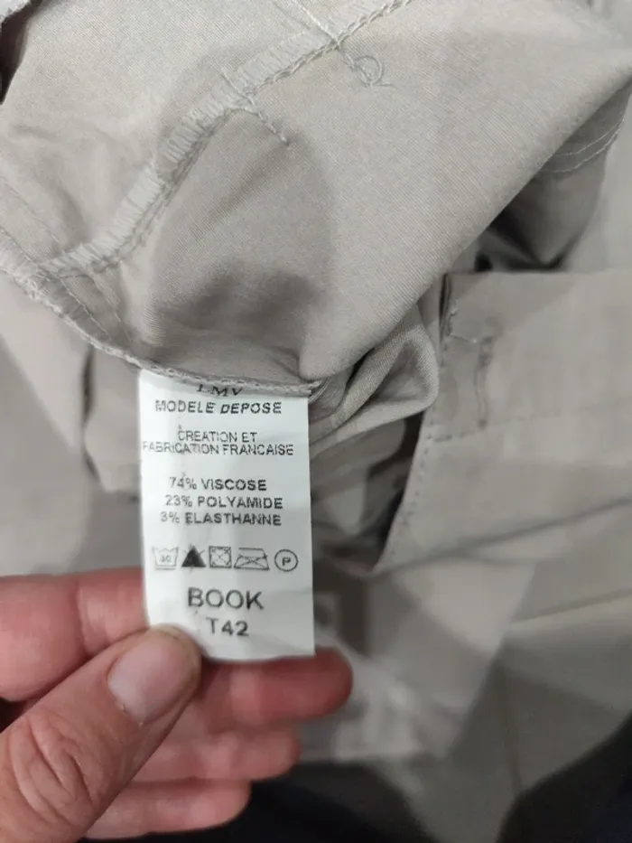 Pantacourt beige taille 42 - photo numéro 5