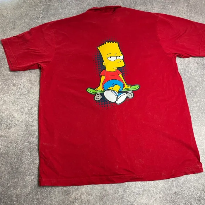 Chemise The Simpsons XL vintage 🔥 Bart Skateboard édition rare rétro streetwear - photo numéro 5